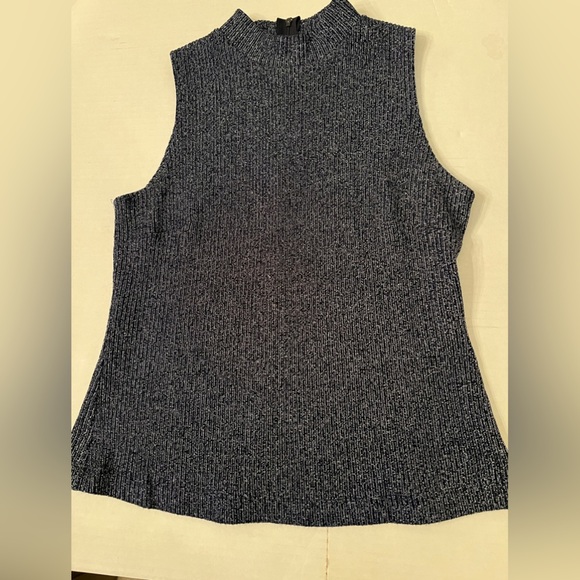 JOHN ROBERTS SPARKLY KNIT NAVY BLUE TOP   SIZE SMALL. - Picture 1 of 4